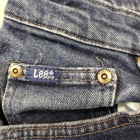 LEE Original Straight Womens Jeans Ultra High Waist Raw Hem Distressed Vintage - Picture 6 of 16